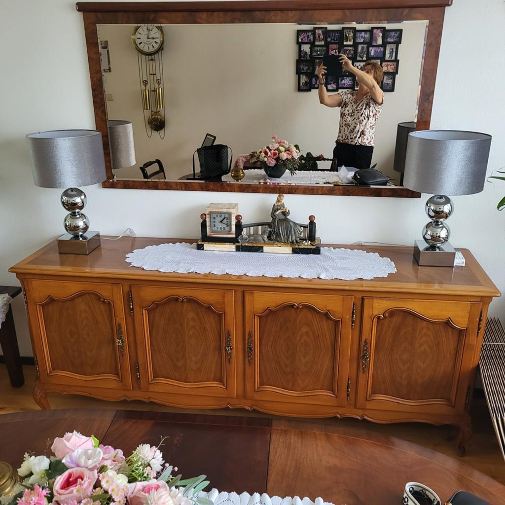 Dressoir met spiegel., Huis en Inrichting, Kasten | Dressoirs, Ophalen of Verzenden, Gebruikt, 25 tot 50 cm, 200 cm of meer