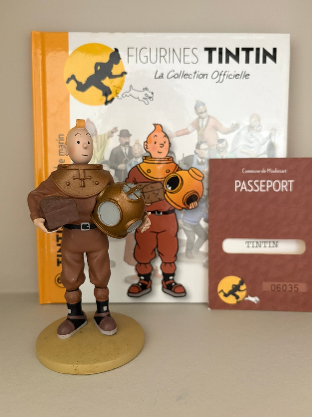 Kuifje/Tintin beeld Kuifje Scaphandre Moulinsart, Verzamelen, Stripfiguren, Ophalen of Verzenden, Kuifje, Zo goed als nieuw, Beeldje of Figuurtje