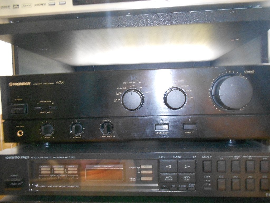 Prima Pioneer A-335 stereo versterker, vintage, Ophalen, Gebruikt, Pioneer, Minder dan 60 watt