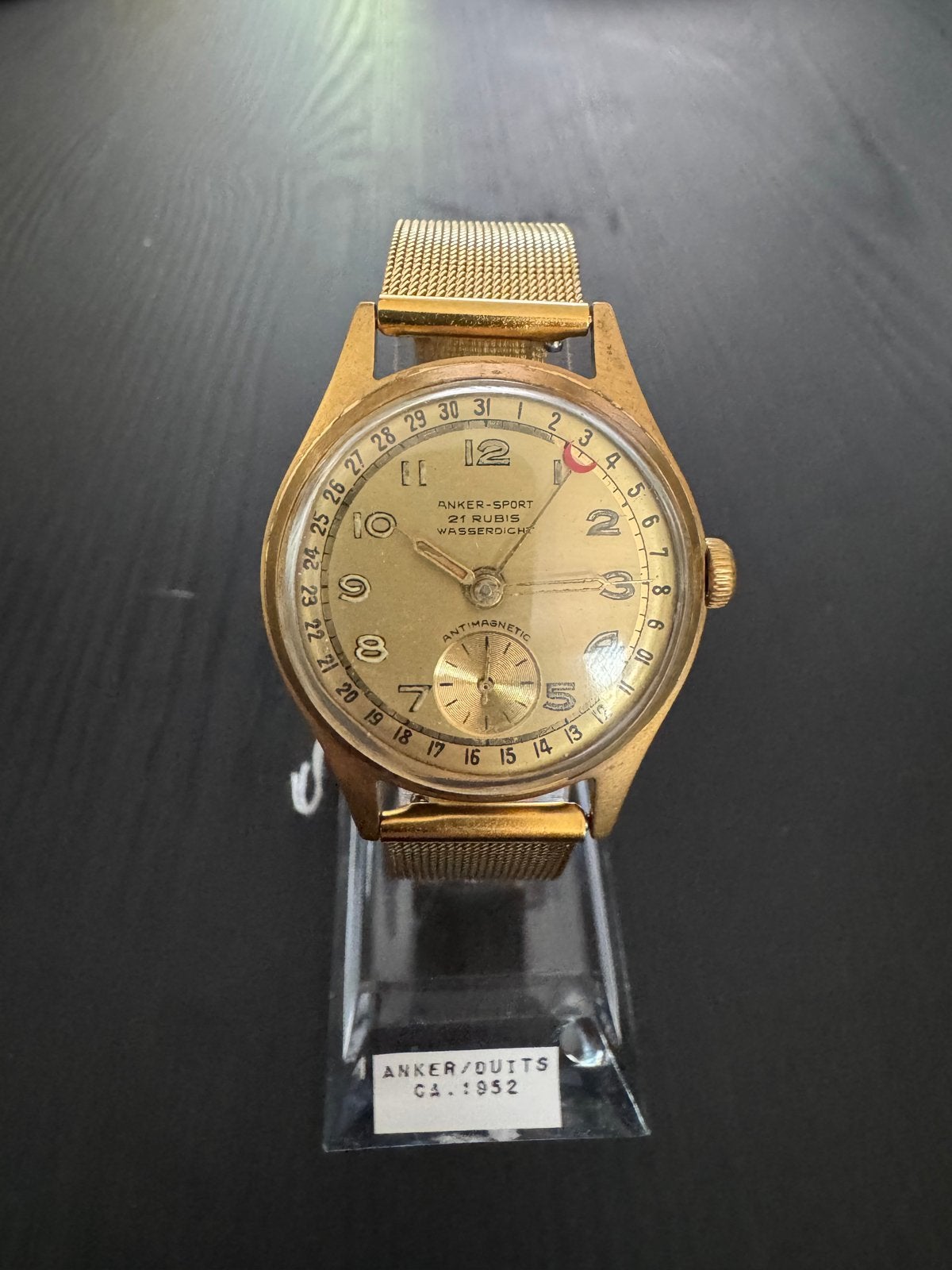Vintage Anker Horloge - Duitsland 1952 - Goede staat, Sieraden, Tassen en Uiterlijk, Horloges | Antiek, Overige merken, Overige materialen