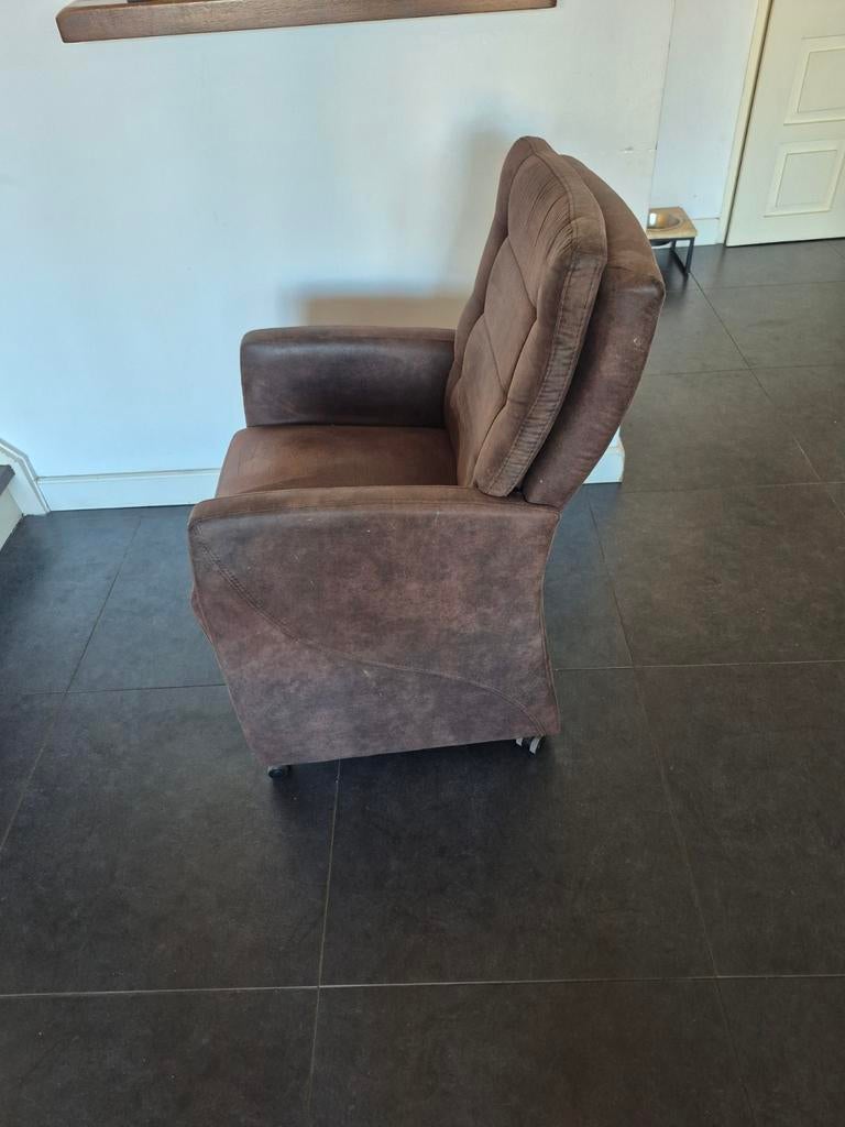 4 comfortabele stoelen met wieltjes - Bruin, Gebruikt, Bruin, Ophalen of Verzenden, Vier