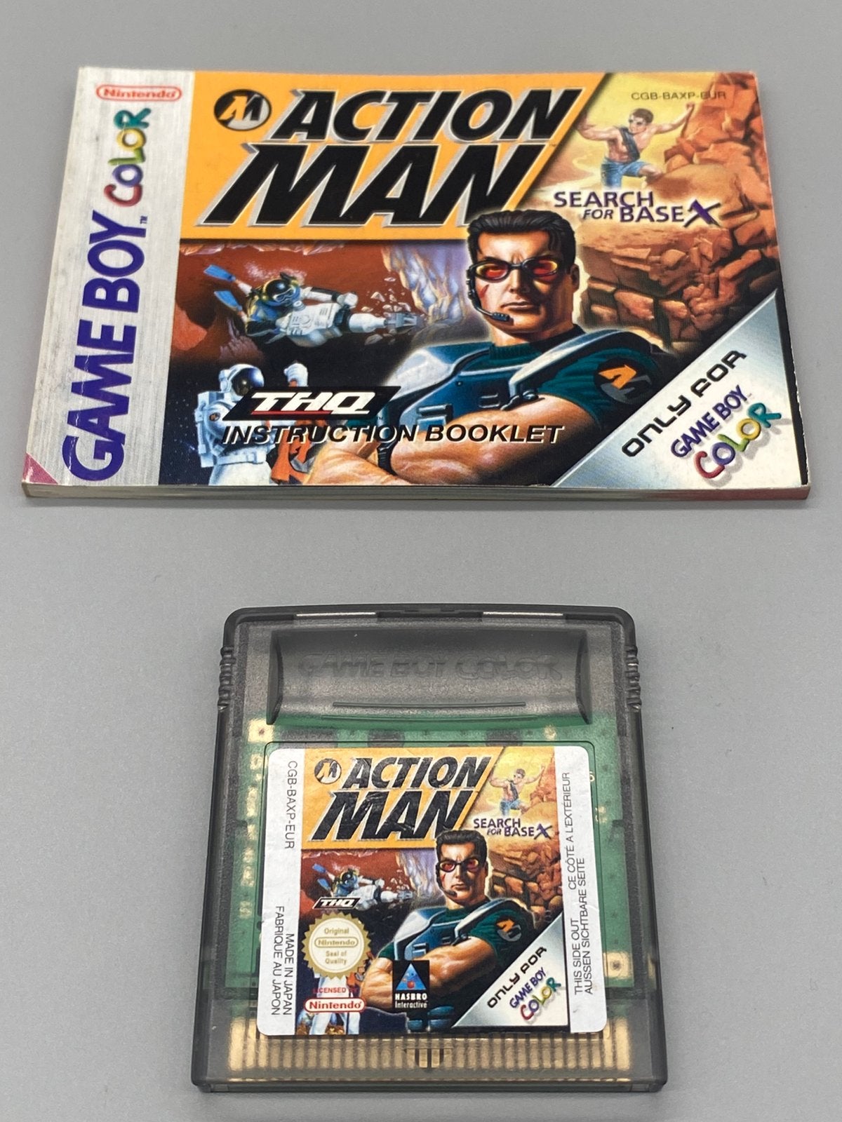 Nintendo Game Boy Color Action Man Search for Base X Boekje, Avontuur en Actie, 1 speler, Hasbro Interactive, Ophalen of Verzenden