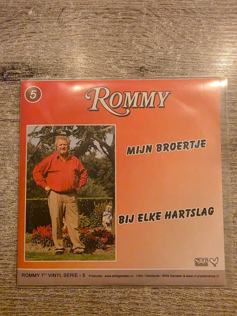 7″ – Rommy – Mijn Broertje / Bij Elke Hartslag – Deel 5, Ophalen of Verzenden, Gebruikt, 7 inch, Levenslied of Smartlap