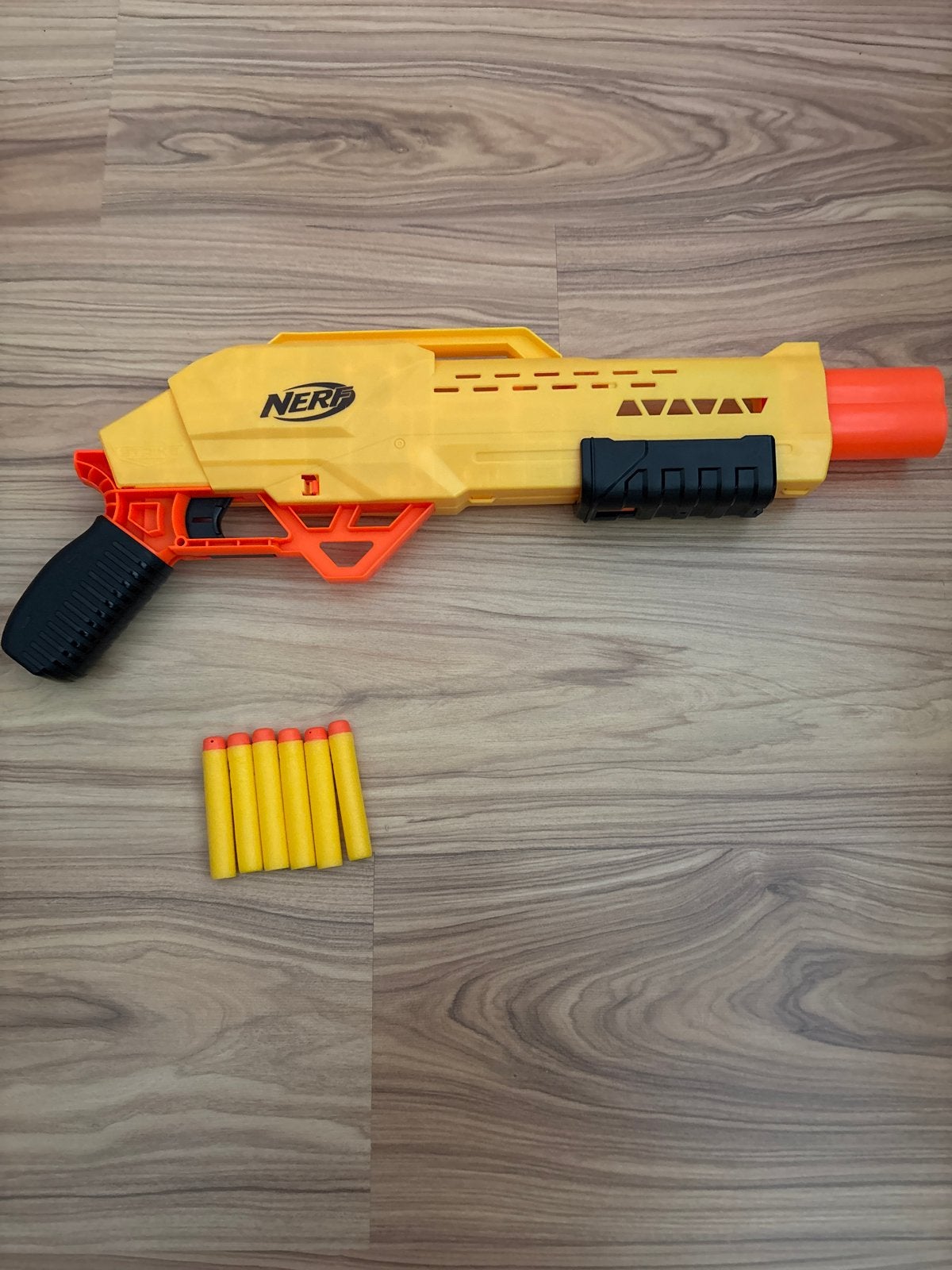 Nerf shotgun met 6 pijltjes, Ophalen of Verzenden, Gebruikt, Jongen of Meisje