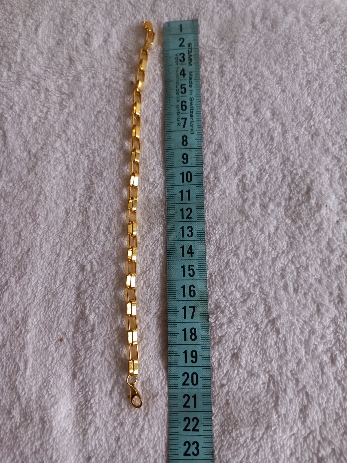 Goudkleurig Stainless Steel Armbandje, Ophalen of Verzenden, Nieuw, Goud, Staal