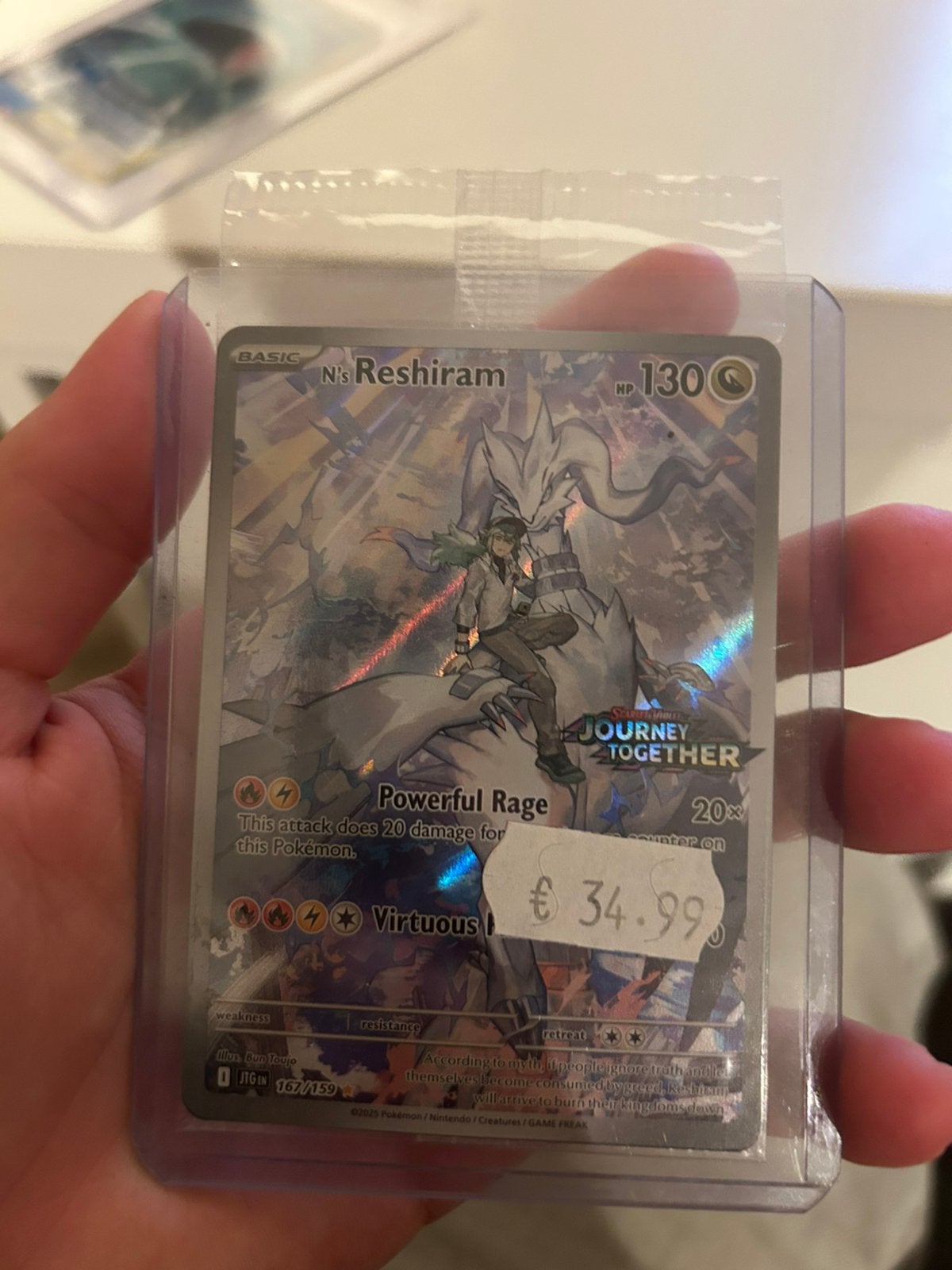 N”s reshiram promo met stamp, Ophalen of Verzenden, Nieuw, Losse kaart