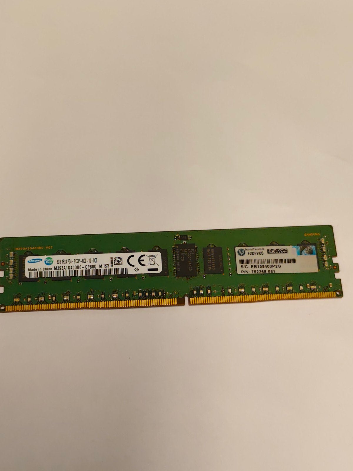 Samsung 8GB DDR4 RAM PC4-2133P Geheugenmodule, Gebruikt, Server, DDR4, 8 GB