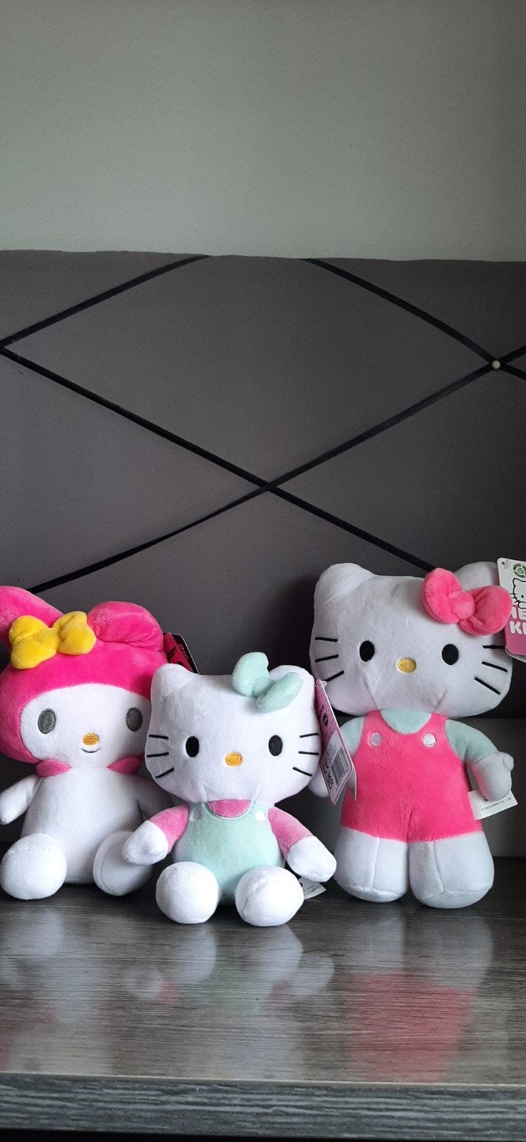 Hello kitty en my melody knuffels, Ophalen of Verzenden, Zo goed als nieuw