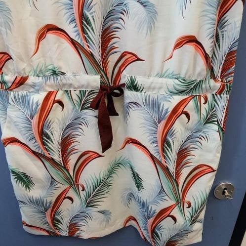 Maison Scotch creme jurk +bladeren oranje groen M-L nr 38546, Kleding | Dames, ., Maat 42/44 (L), Zo goed als nieuw, Boven de knie