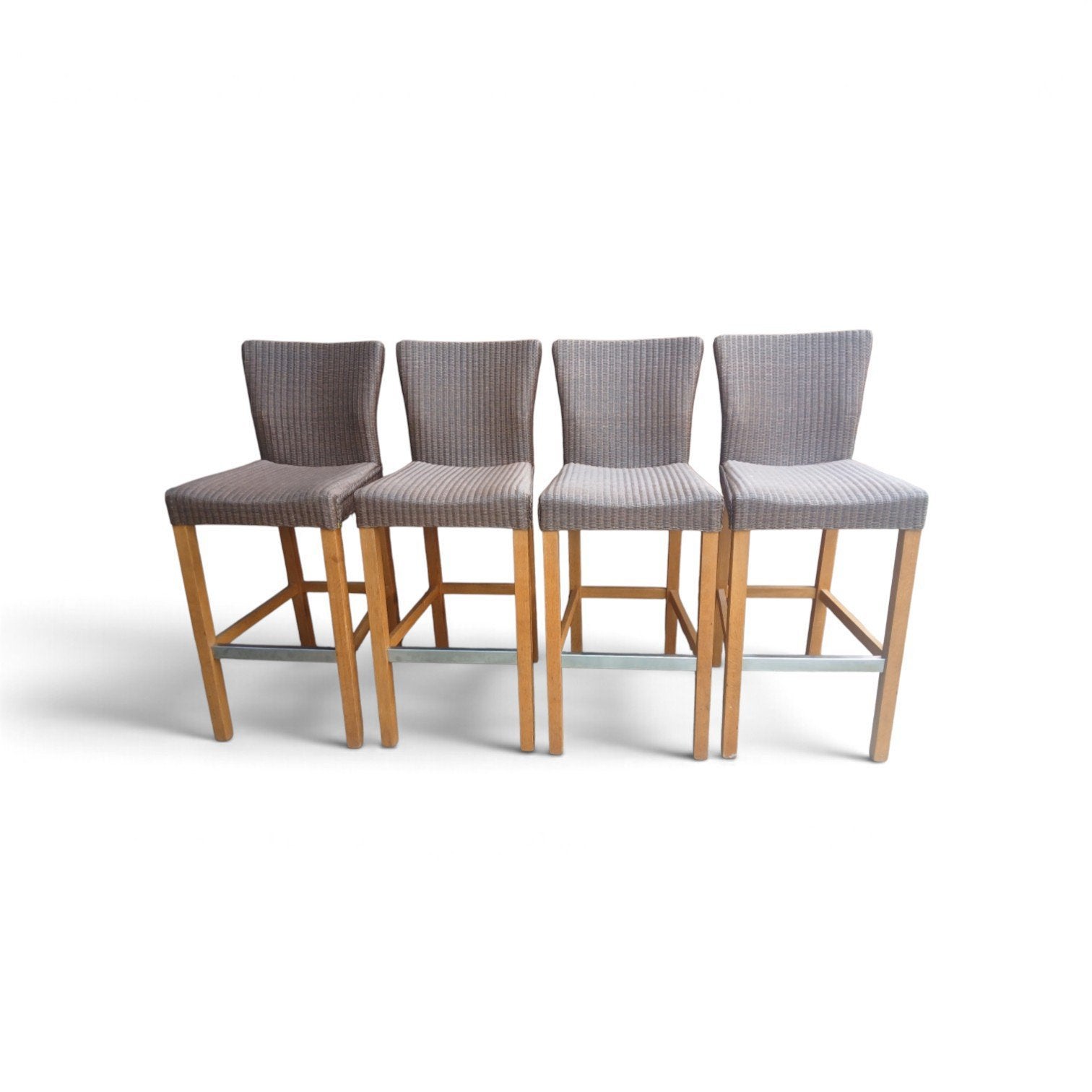 Loom design barkrukken in goede staat, Huis en Inrichting, Ophalen, Hout, Zo goed als nieuw, 90 cm of meer