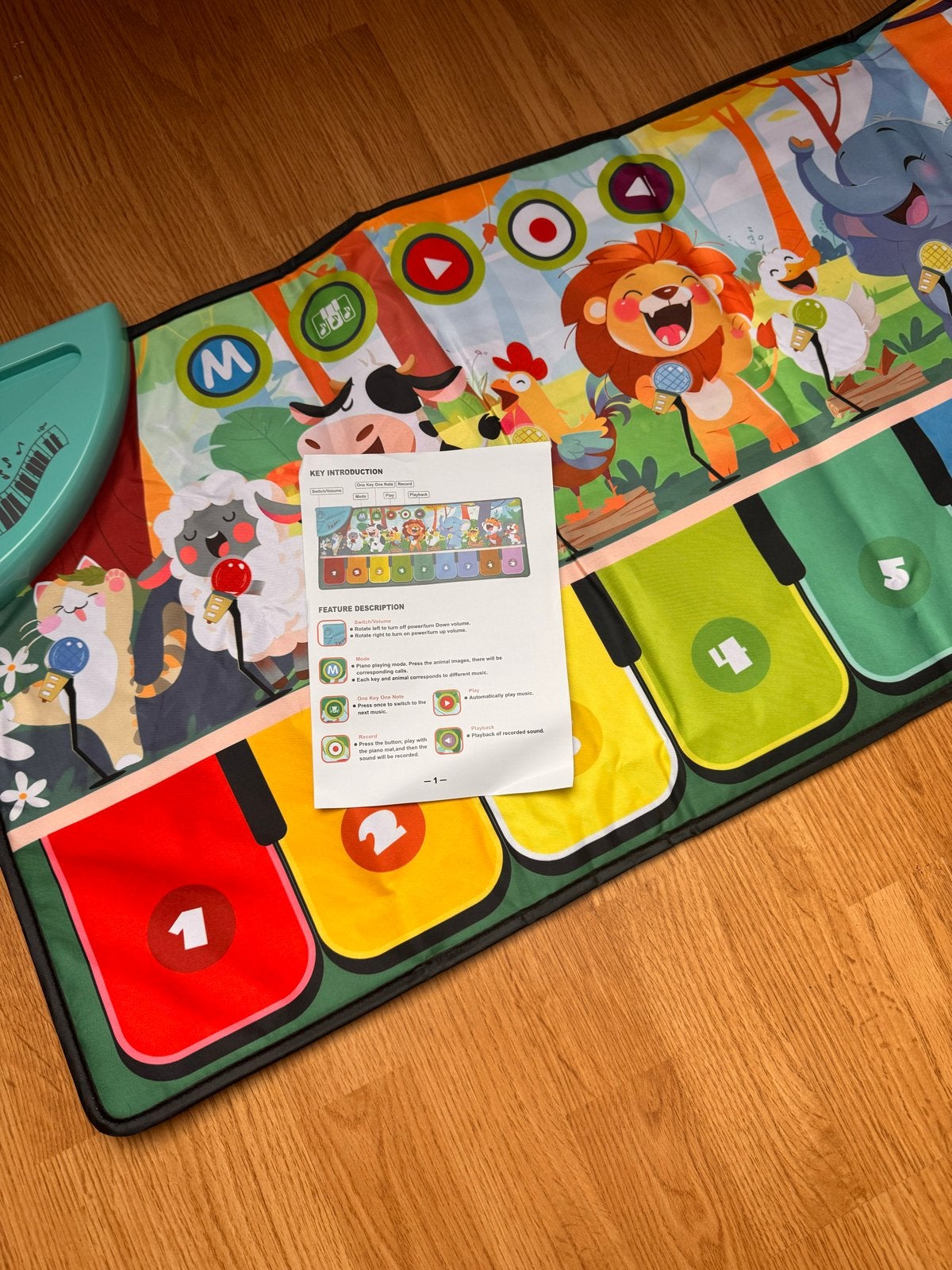 Muziek speelkleed met dieren en pianotoetsen, Ophalen of Verzenden, Nieuw, Speelkleed, Met geluid