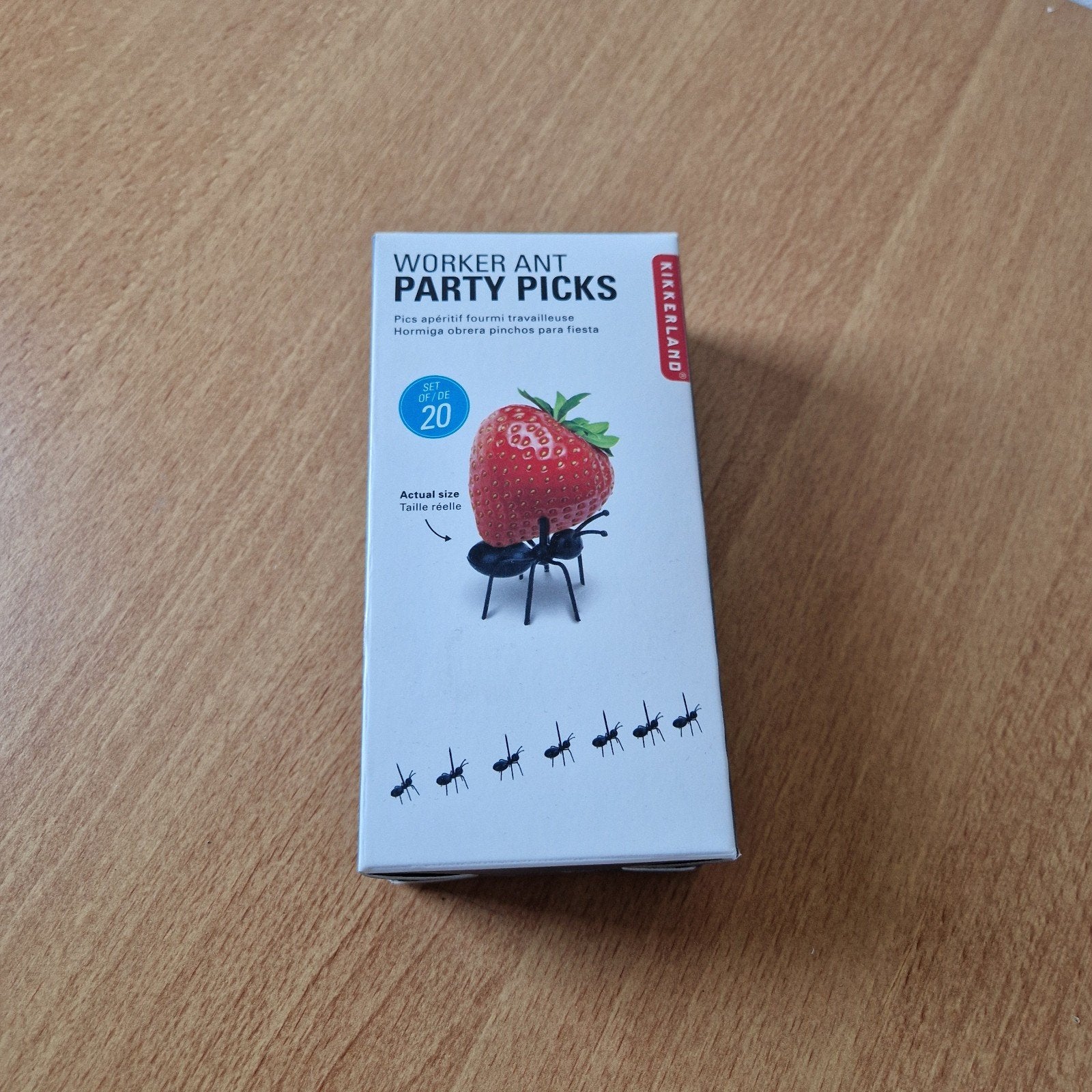 Kikkerland Worker Ant Party Picks - Set van 20, Overige typen, Kunststof, Nieuw, Ophalen of Verzenden