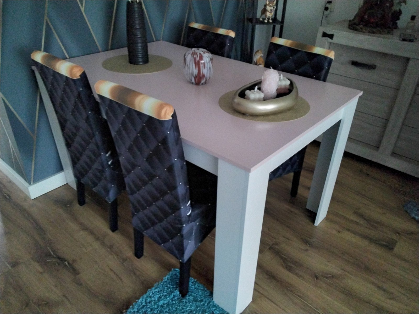 Eethoek en 6 stoelen, Ophalen, Zo goed als nieuw