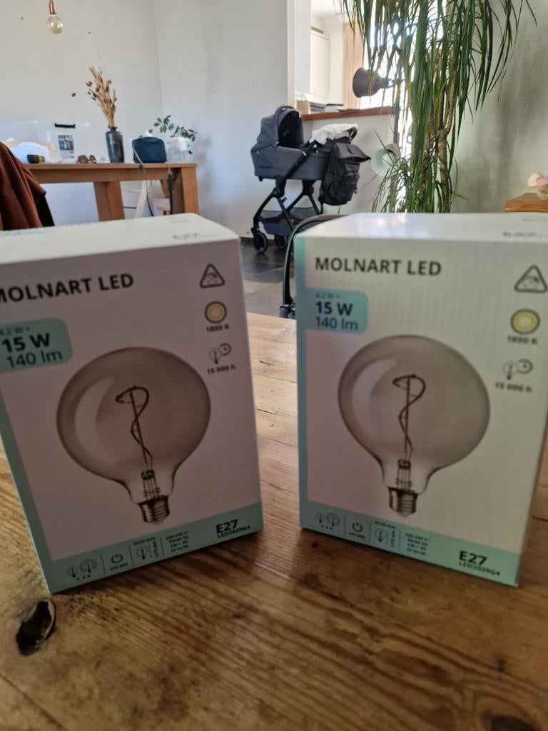 MOLNART LED E27 lamp 15W 140lm - 2 stuks, Ophalen, Nieuw