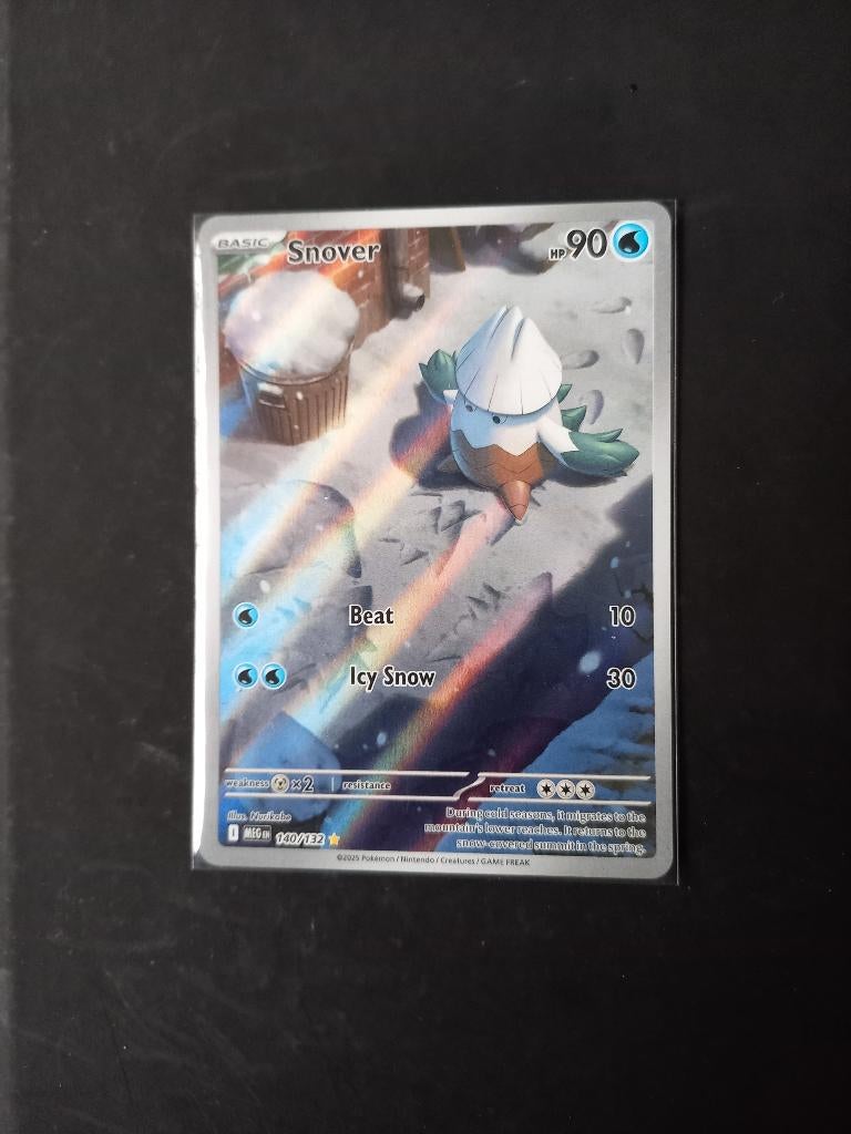 9999. Nieuwe Pokemon Secret Kaart SNOVER HP 90 (140/132), Verzenden, Nieuw, Losse kaart, Foil