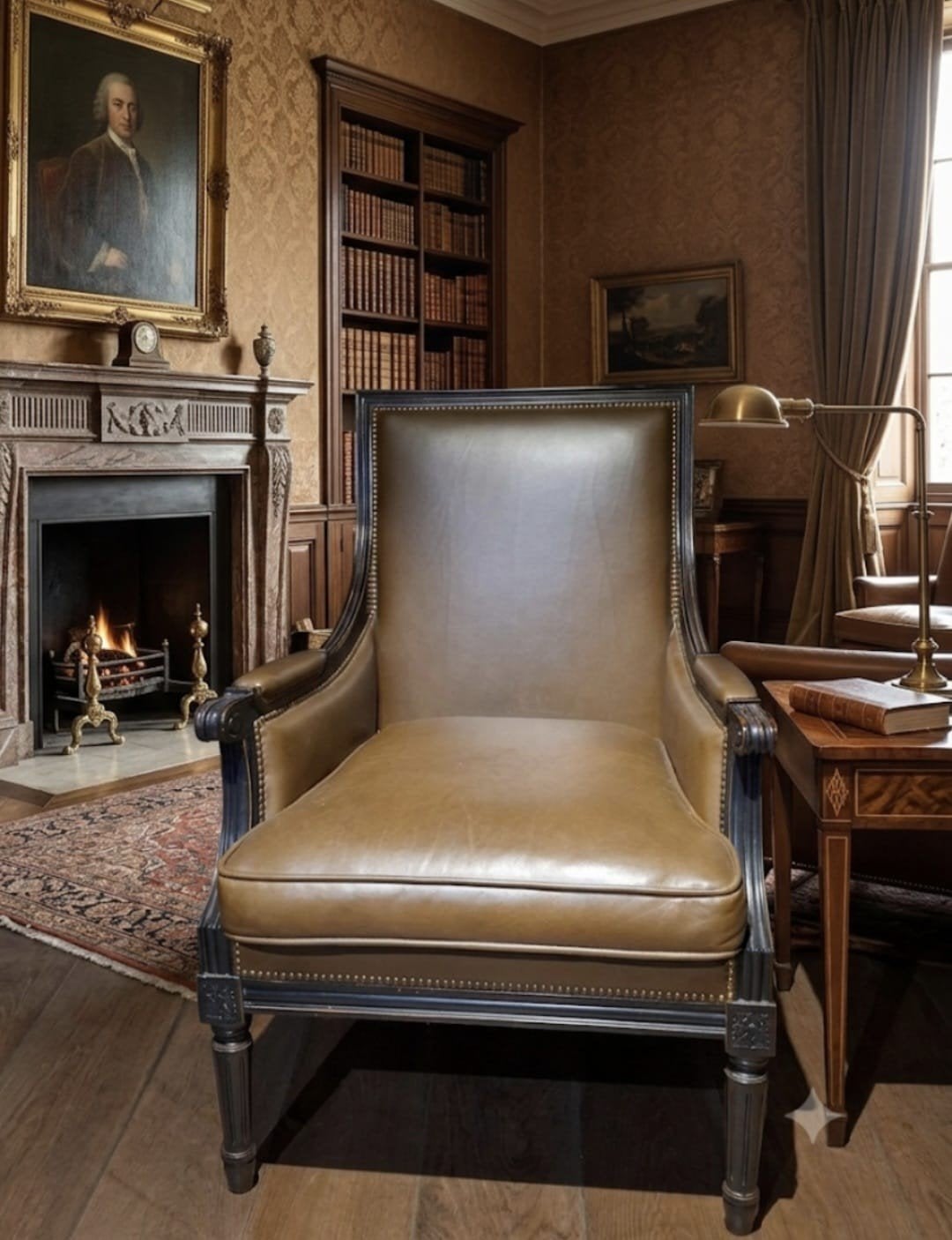 leren Louis Xvi fauteuil, Antiek en Kunst, Antiek | Meubels | Stoelen en Banken, Ophalen