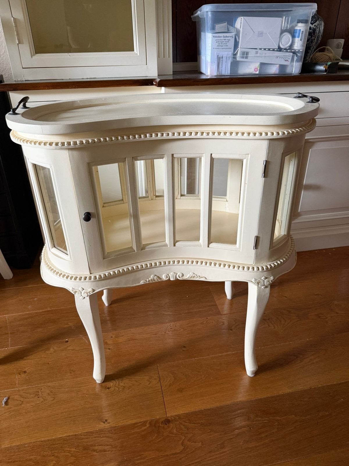 Kleine vitrine kast, Zo goed als nieuw, Minder dan 100 cm, 25 tot 50 cm, Met deur(en)