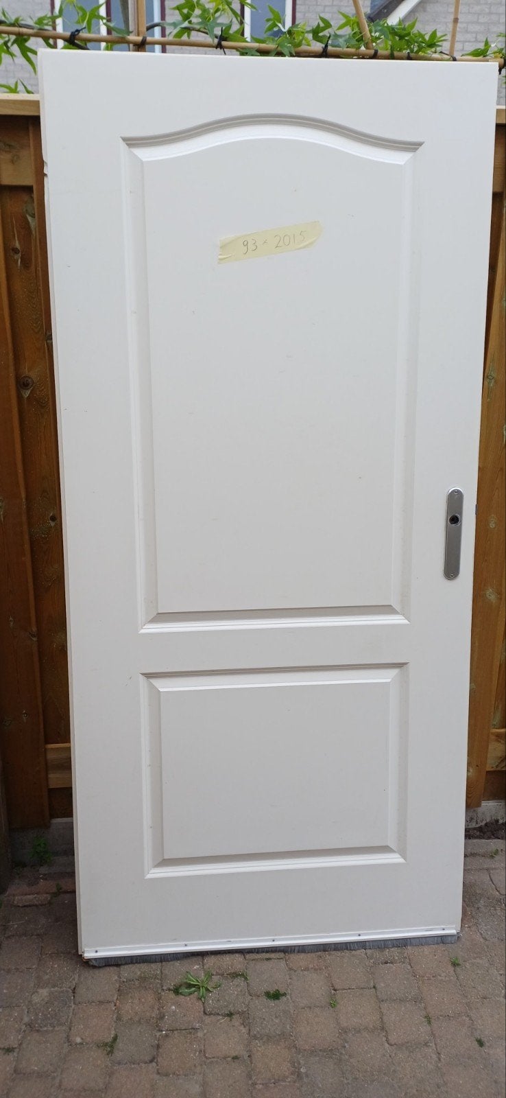 Witte rechtsdraaiend opdek binnen deur 93x201.5, Ophalen, Gebruikt, 80 tot 100 cm, Binnendeur