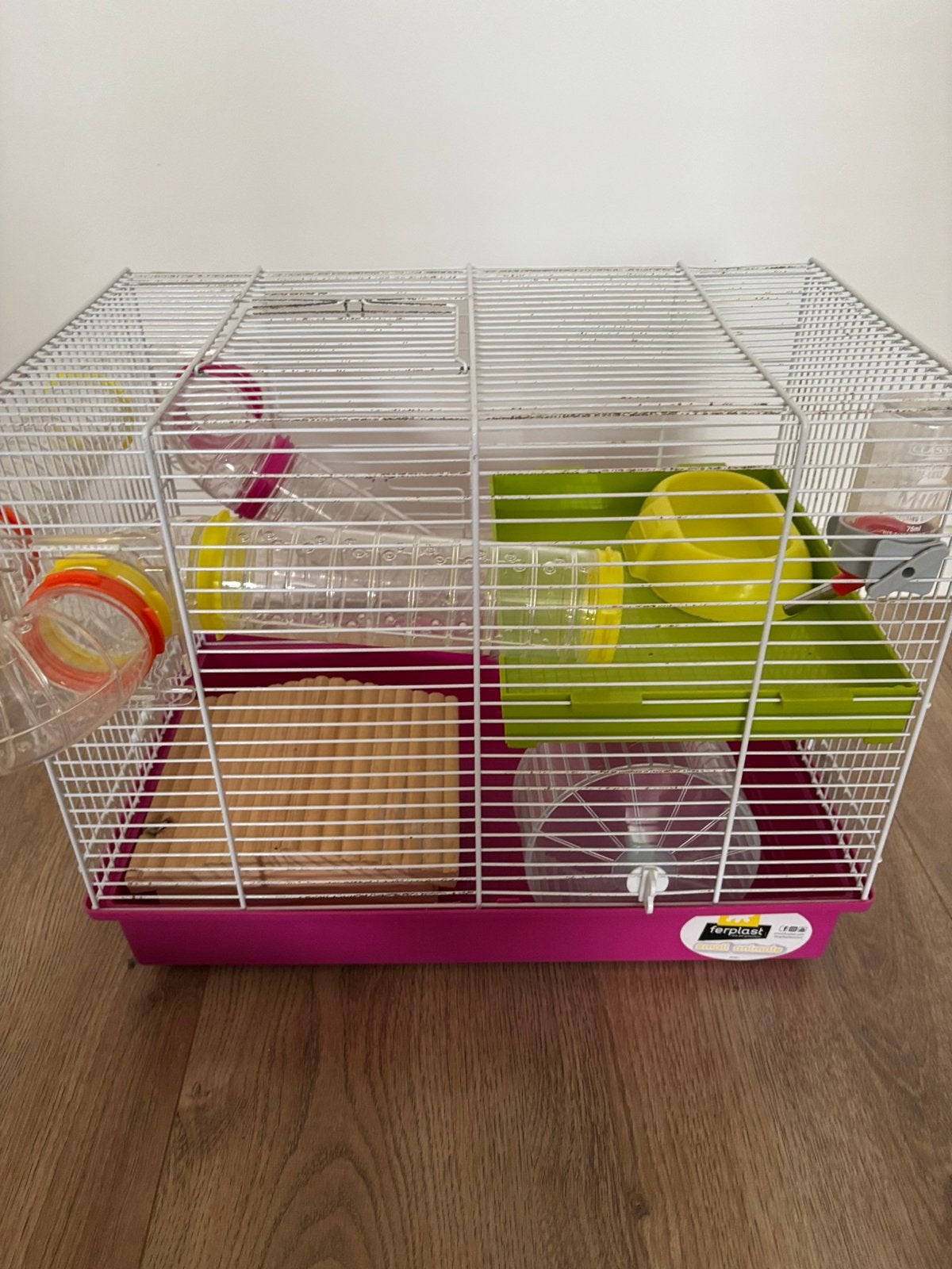 Compleet Haamsterkooi  plus accesories, Dieren en Toebehoren, Knaagdieren en Konijnen | Toebehoren, Ophalen, Gebruikt, Loopwiel of Rad