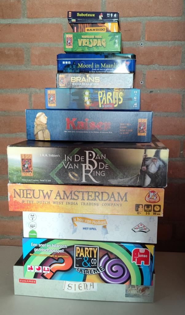 Grote collectie bordspellen:Saboteur, Bandido, Vrijdag en m, Ophalen