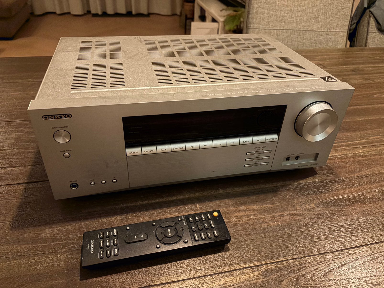 Onkyo TX-NR474 versterker, Audio, Tv en Foto, Ophalen, Zo goed als nieuw, 120 watt of meer, Onkyo