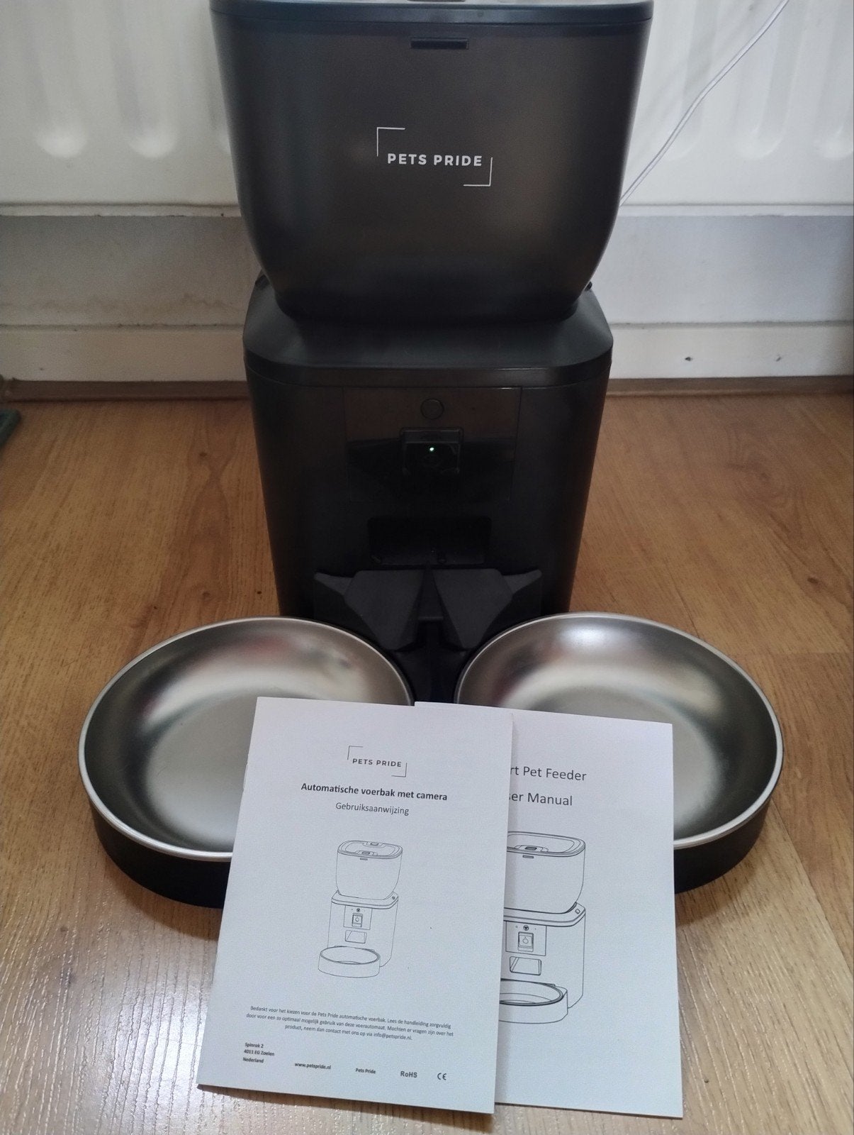 Pets Pride automatische voerbak met camera voor twee katten, Ophalen of Verzenden, Zo goed als nieuw