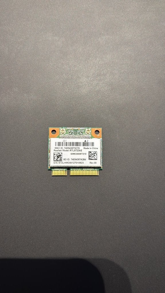 Realtek RTL8723AE WiFi Bluetooth kaart Mini PCIe laptop, Computers en Software, Ophalen of Verzenden, Refurbished, Intern, Realtek