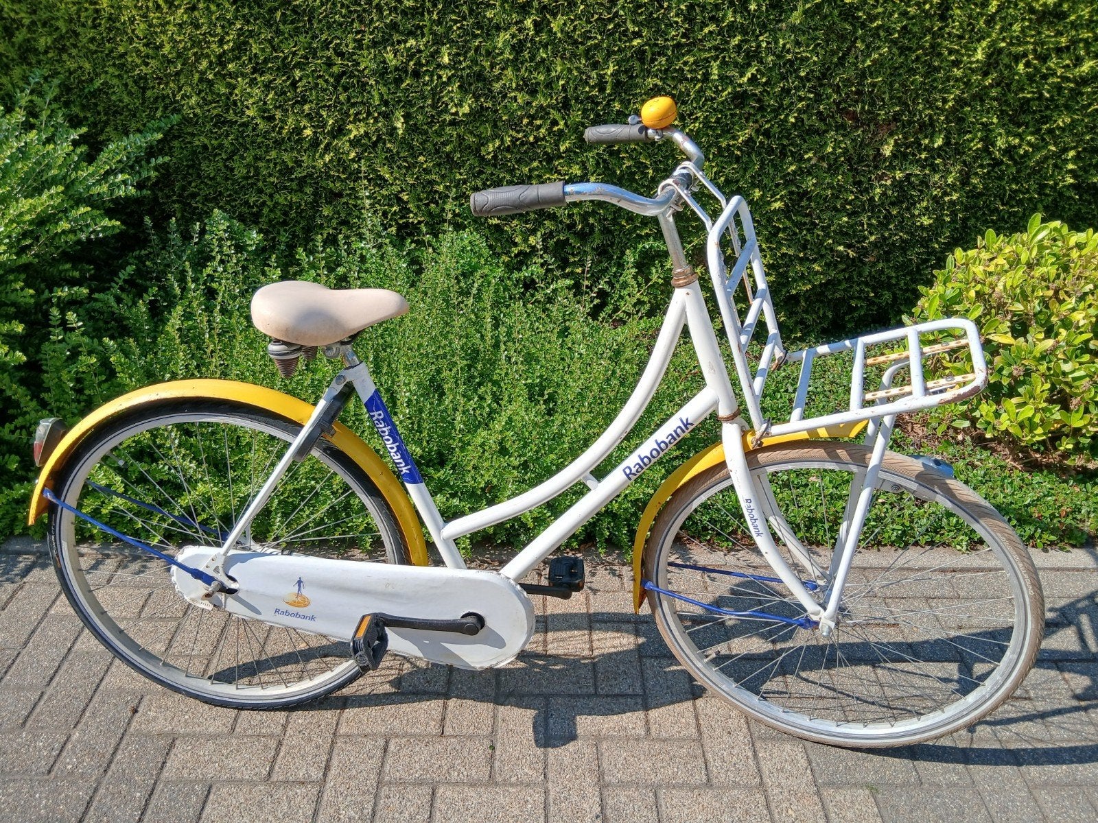 Damesfiets met voordrager goede verlichting en slot, 53 tot 56 cm, Ophalen, Gebruikt