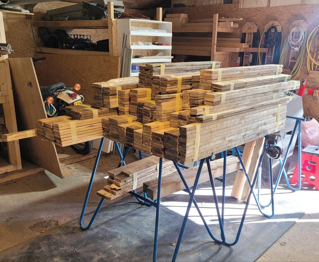 340m Sloophout Planken - Ideaal voor diverse projecten, Doe-het-zelf en Verbouw, Ophalen, Minder dan 25 mm, Plank, Minder dan 200 cm