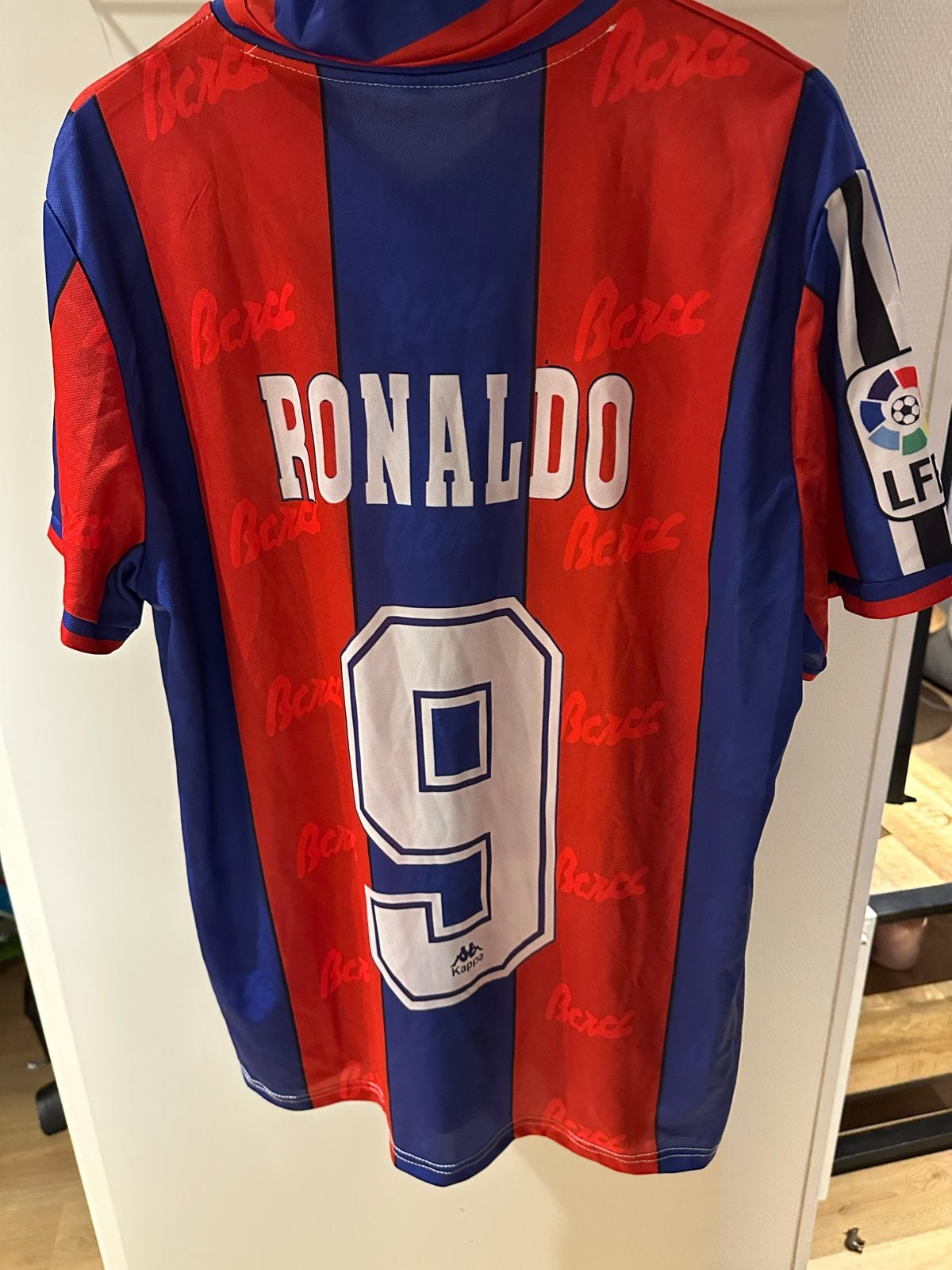 Vintage FC Barcelona Ronaldo #9 Voetbalshirt Maat XL, Ophalen, Meerkleurig, Maat 56/58 (XL), Voetbal