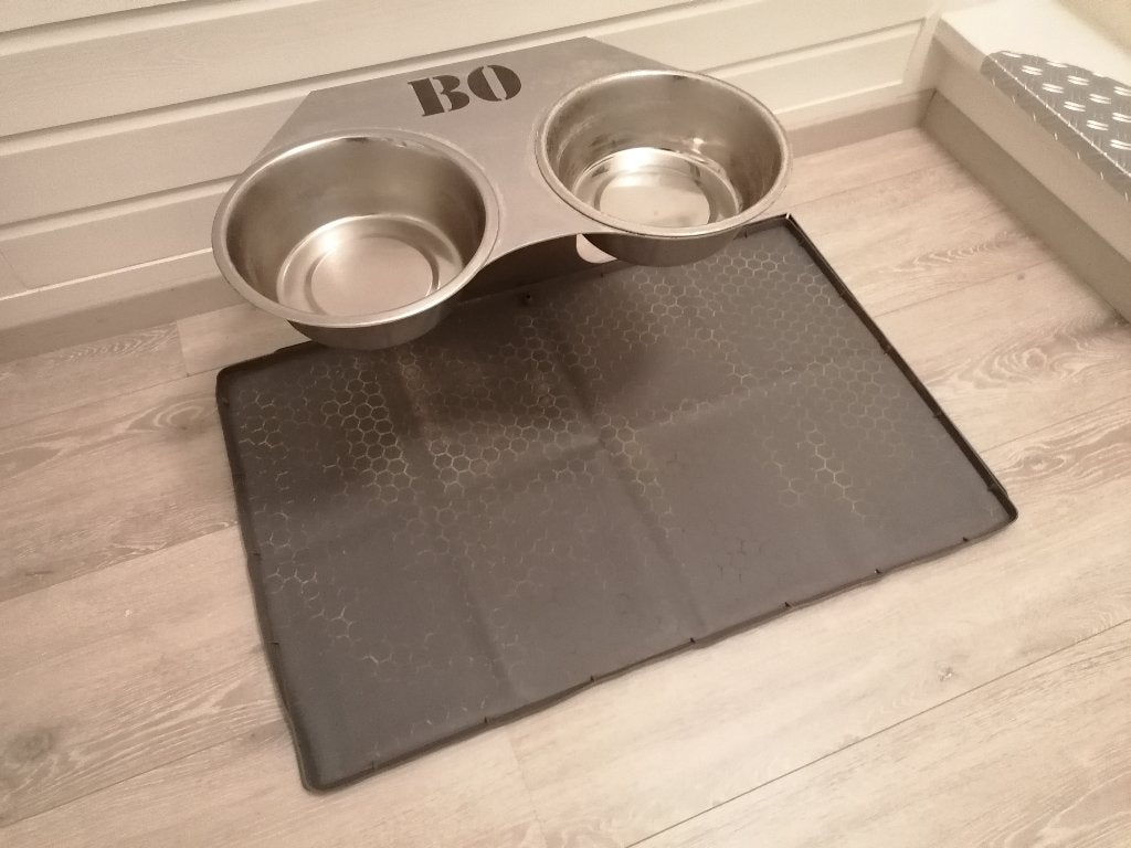 Voerbakhouder hond RVS, Dieren en Toebehoren, Ophalen, Anti-knoei, Gebruikt