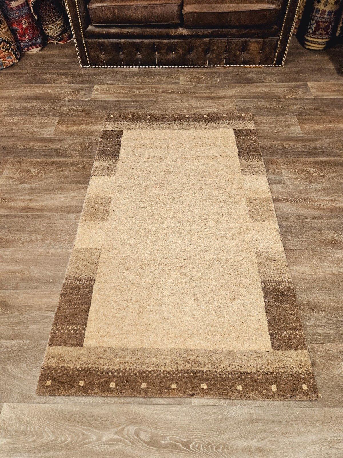 Perzisch Handgeknoopt Gabbeh Tapijt. Nieuwstaat! Ongebruikt., 100 tot 150 cm, Crème, 200 cm of meer, Ophalen of Verzenden