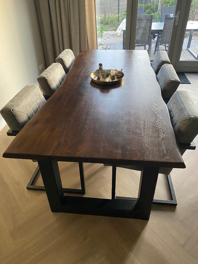 Eetset compleet, Ophalen, Gebruikt, 4 tot 6 stoelen
