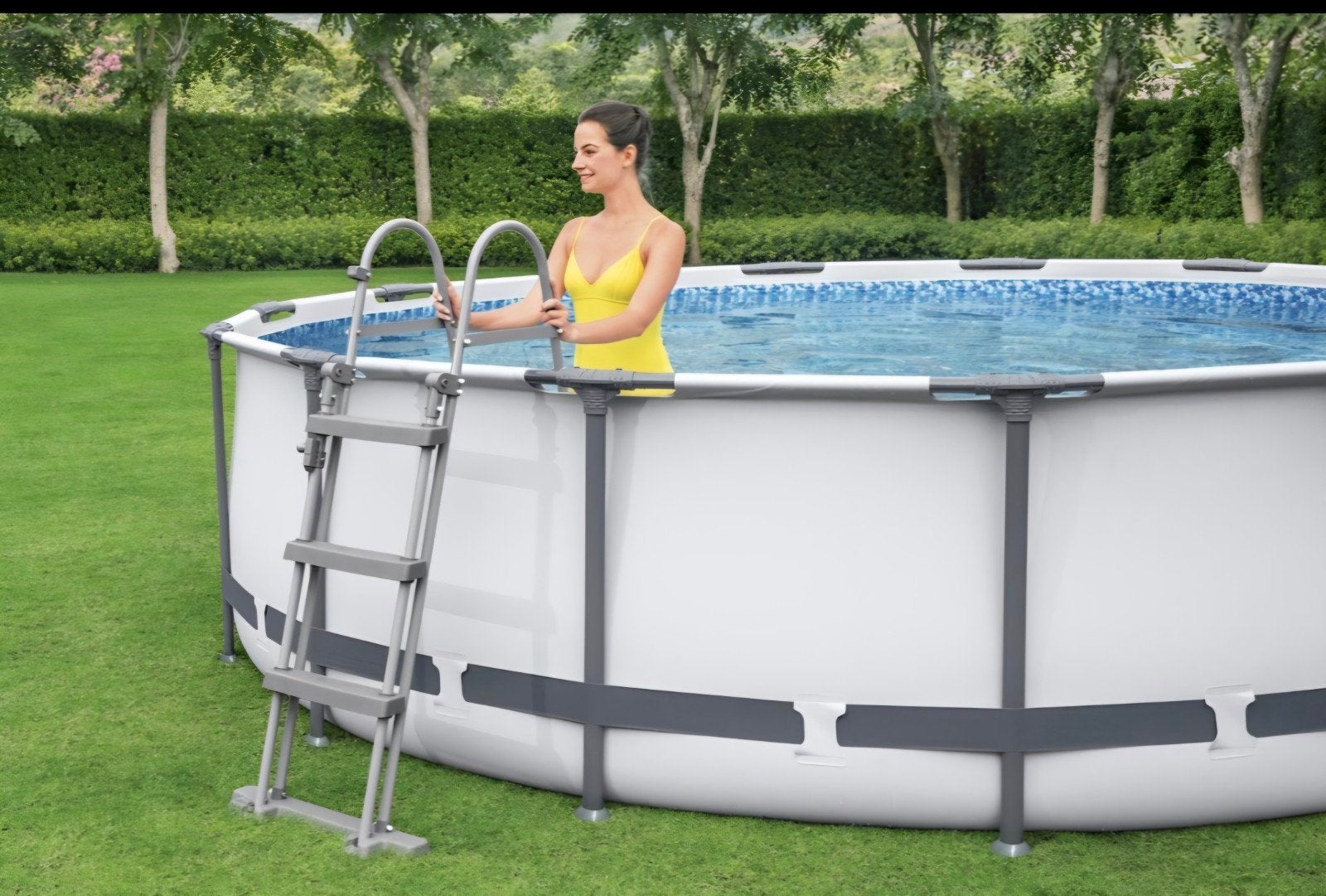 Bestway Power Steel Opzetzwembad 4.27m x 1.07m, Tuin en Terras, Ophalen, Gebruikt, Rond, Opzetzwembad