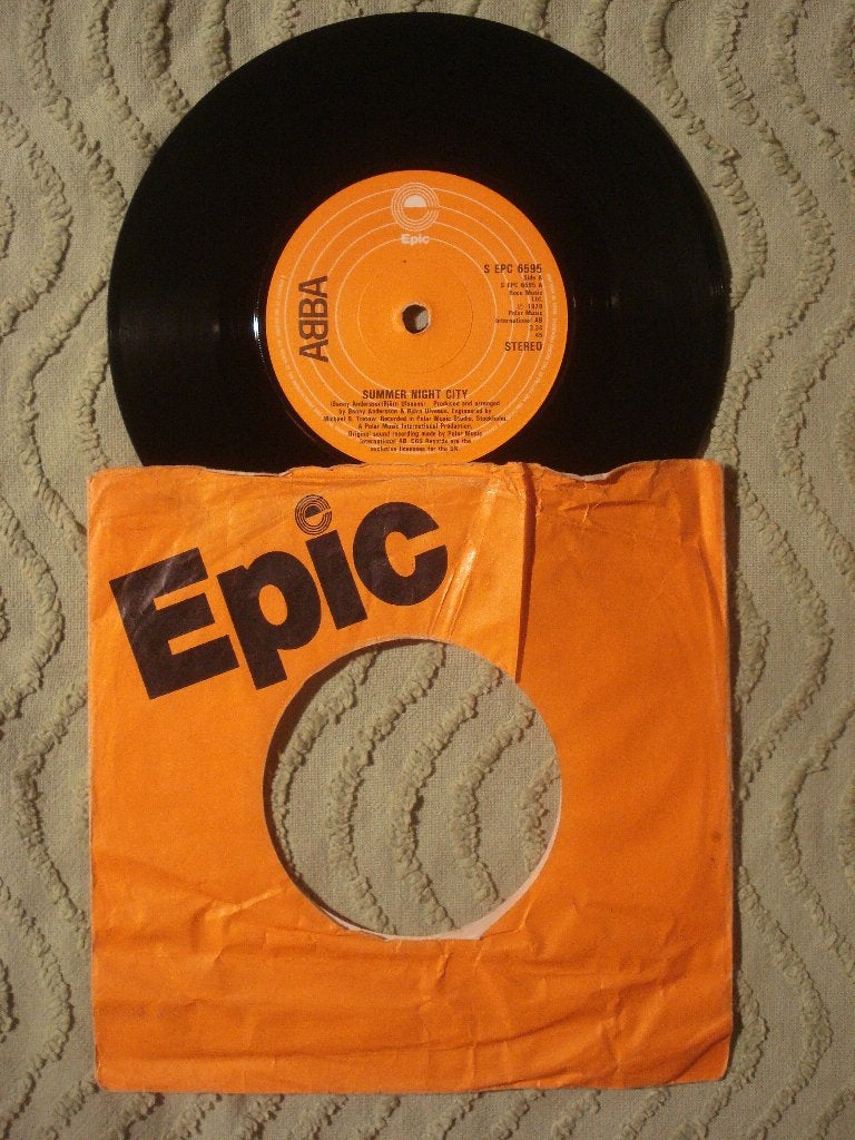 ABBA 7" Vinyl Single: ‘Summer night city’ (UK), Ophalen of Verzenden, Gebruikt, Pop