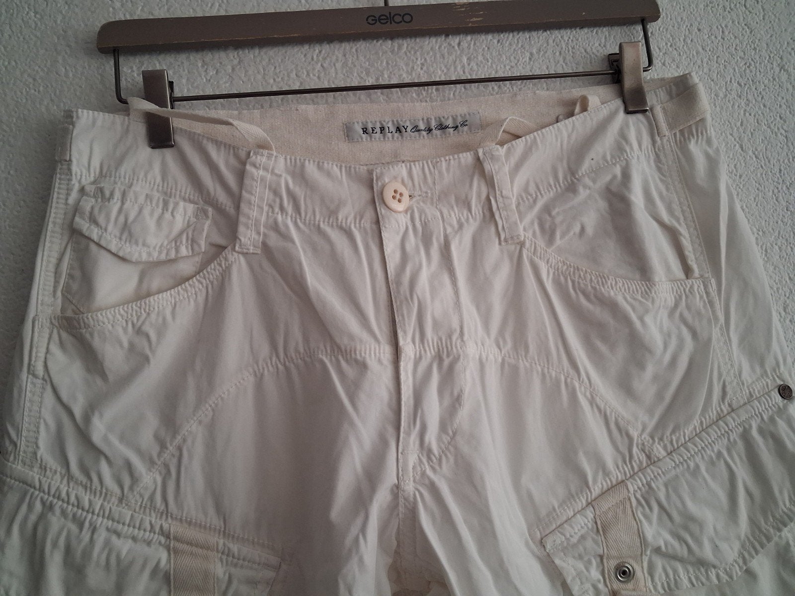 Replay Cargo Broek Wit - Maat W32 W34, Ophalen of Verzenden