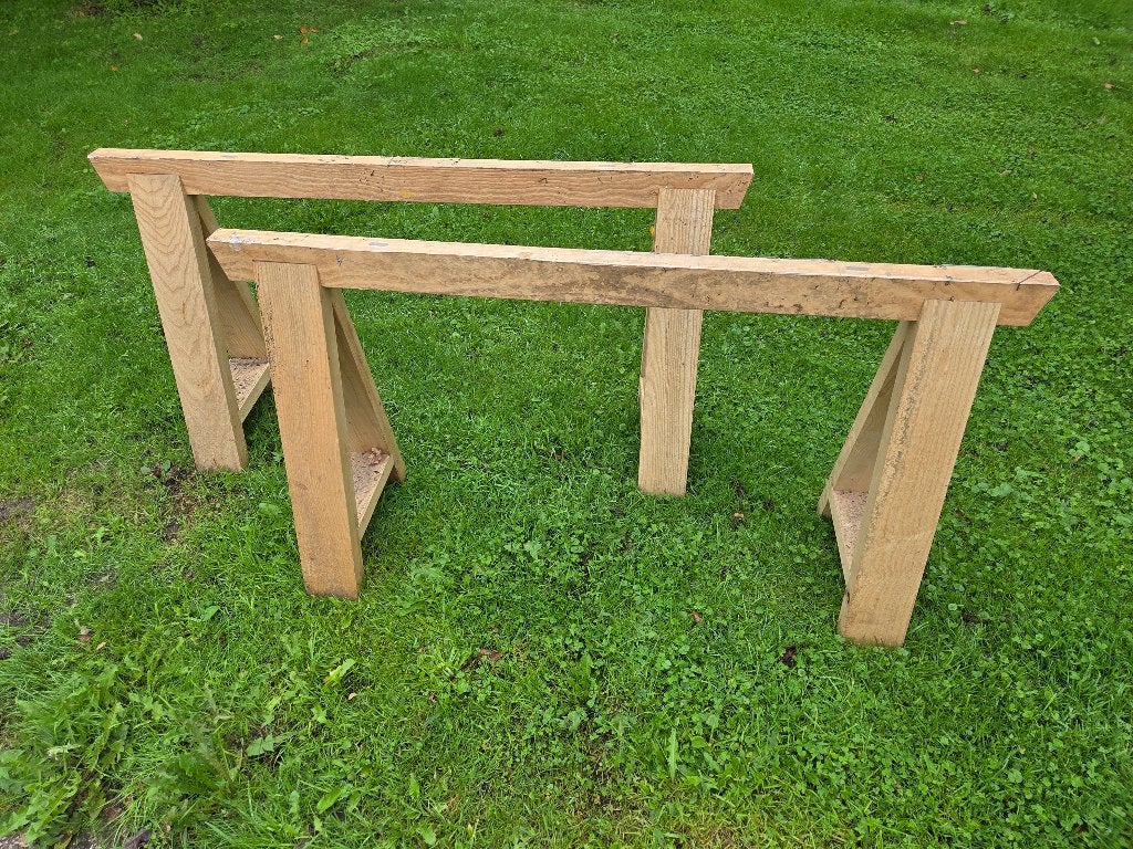 Zware stevige Schragen set 130 x 70 cm, Ophalen, 50 – 75, Gebruikt, Rechthoekig