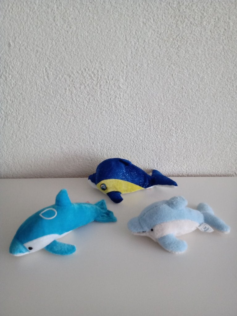 3 Nieuwe DOLFIJNEN Knuffeltjes, Overige merken, Overige karakters, Overige typen, Nieuw