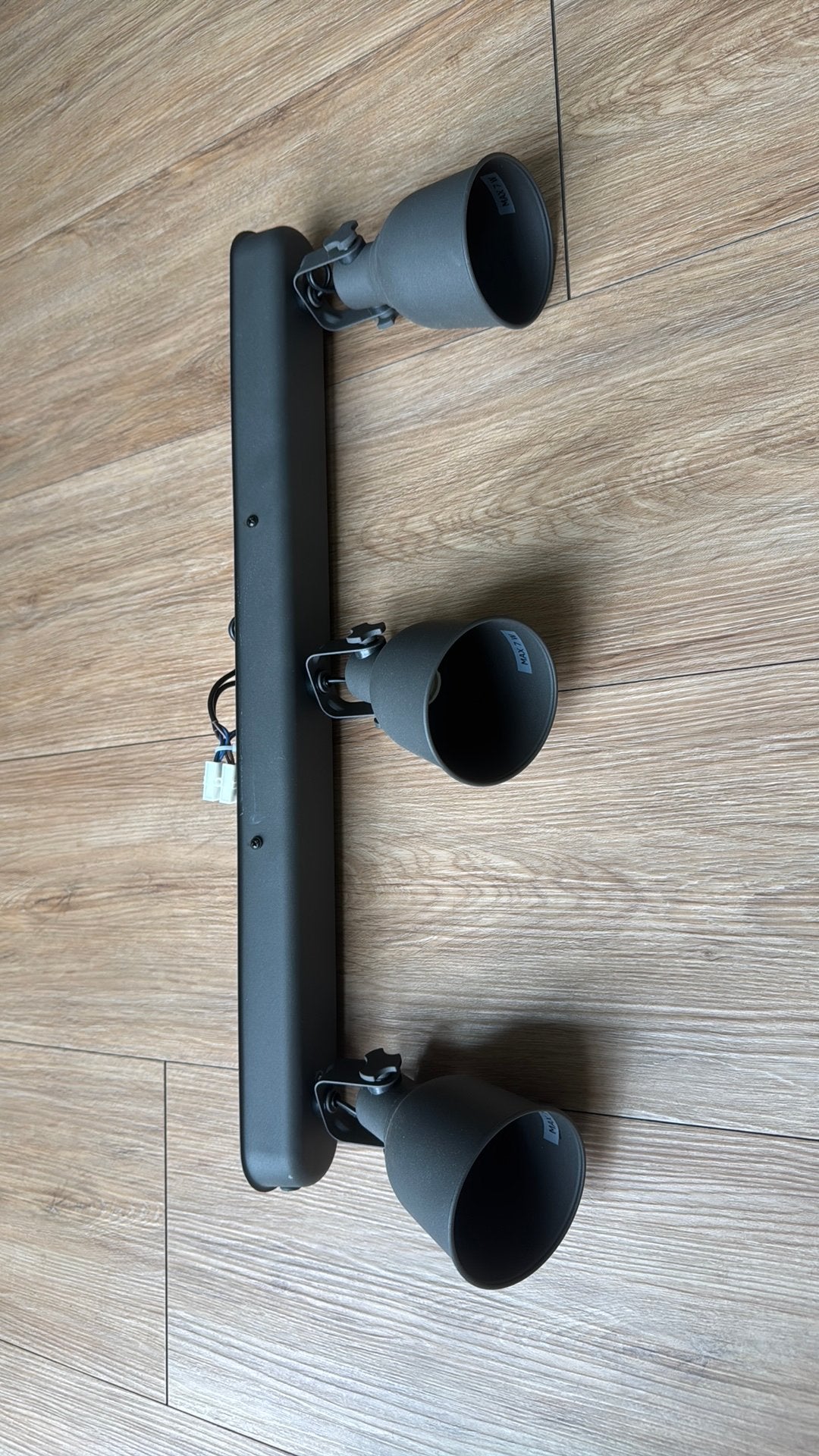 IKEA Hektar plafondspots 3 stuks aan rail, donkergrijs, Ophalen of Verzenden, Zo goed als nieuw