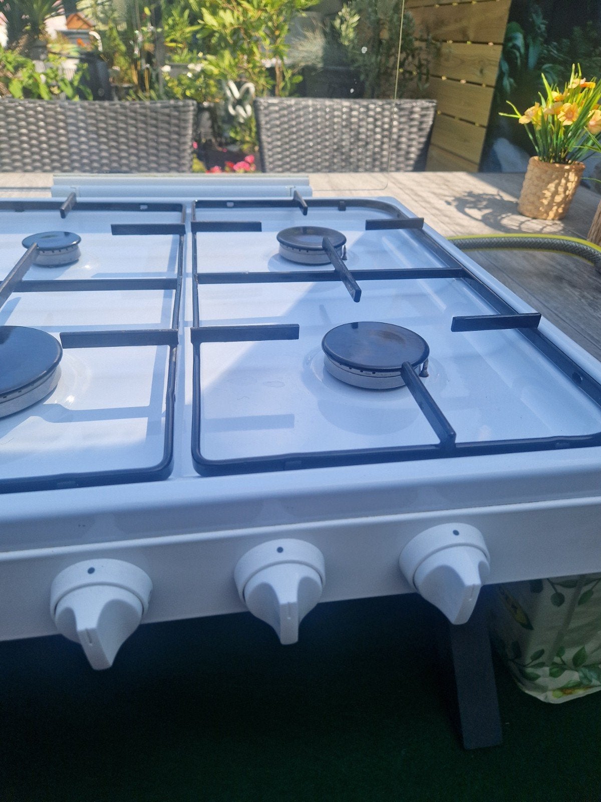 4 pits gas kookplaat met elektrische  ontsteking, Ophalen, Vrijstaand, Gas, 4 kookzones