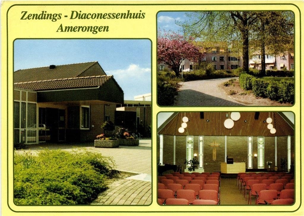 Zendings-Diaconessenhuis Amerongen - 3 afb - 1990 gelopen, Ophalen of Verzenden, 1980 tot heden, Gelopen, Utrecht