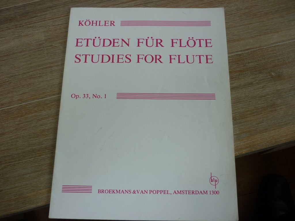 Kohler: Etuden fur flöte 1 op. 33 - No. 1, Muziek en Instrumenten, Gebruikt, Klassiek, Dwarsfluit of Piccolo, Ophalen of Verzenden