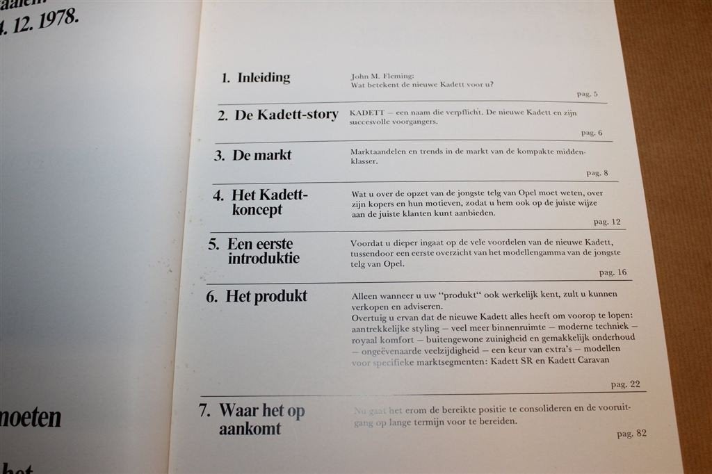 Opel Kadett D — Interne Productinformatie 1979, Ophalen of Verzenden, Gelezen, Opel