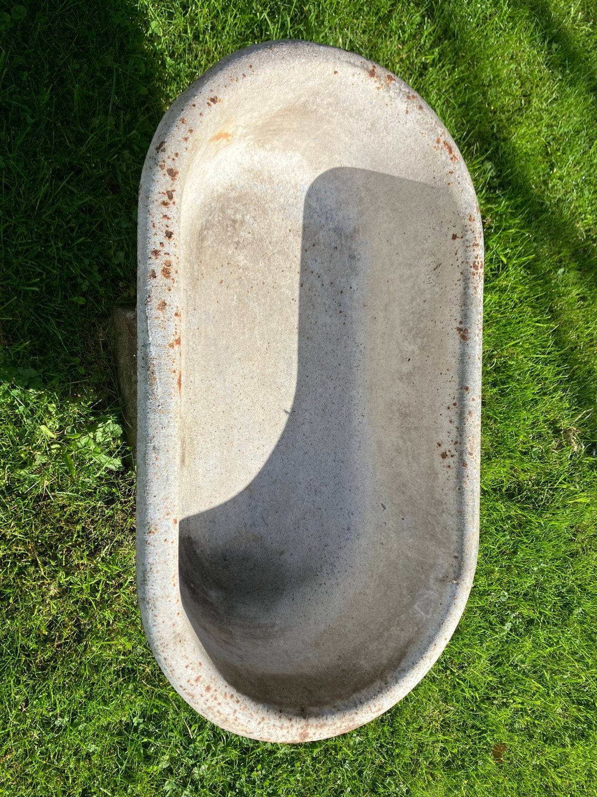 Oude TROG ijzer voederbak VOGELBAD landelijk tuindecoratie, Ophalen, Gebruikt, Minder dan 30 cm, Rond