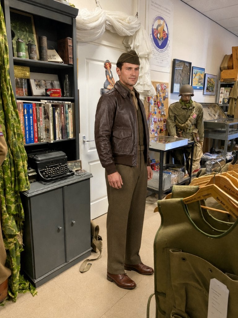US Brown A-2 / A2 Leather Flight Jacket replica, Delware.trading, Amerika, Info@delware.trading, Delware.trading