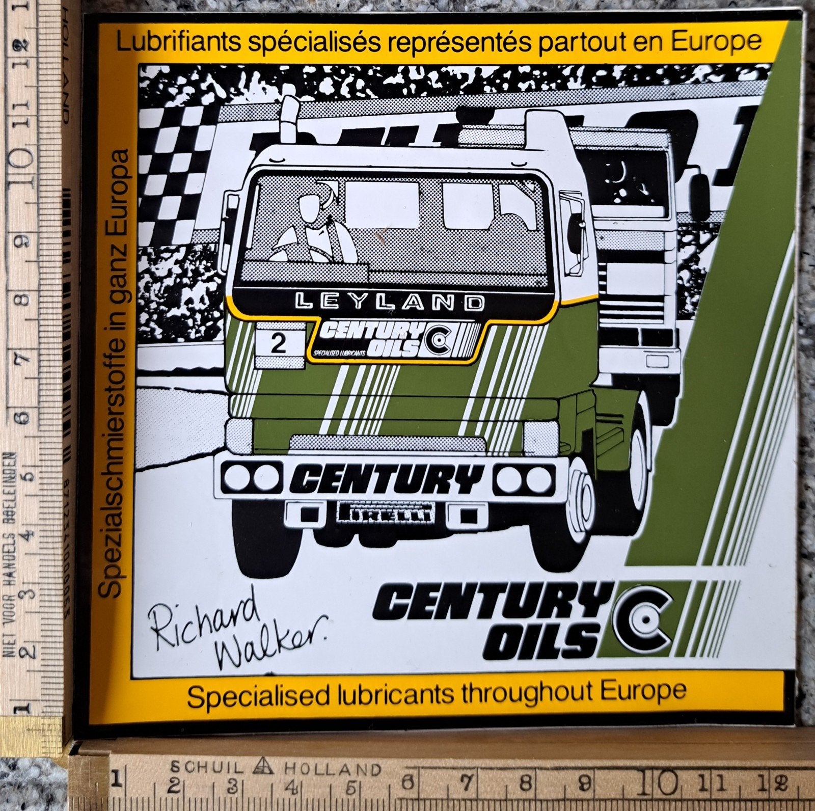 Vintage sticker racetruck vrachtwagen vrachtauto Leyland, Ophalen of Verzenden, Zo goed als nieuw, Auto of Motor