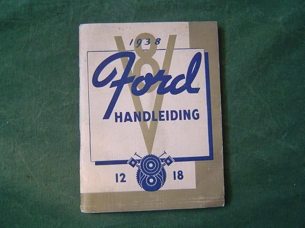 Ford V8 1938 12PK 18 PK auto handleiding instructie boek, Ophalen of Verzenden