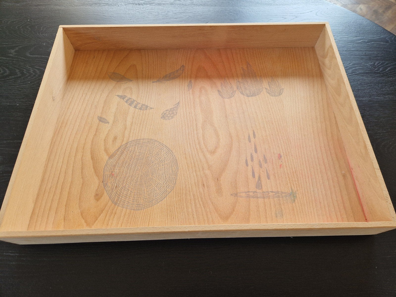 Grapat Houten Speelbak - Natuurelementen (45x65x7 cm), Ophalen, Zo goed als nieuw, Jongen of Meisje