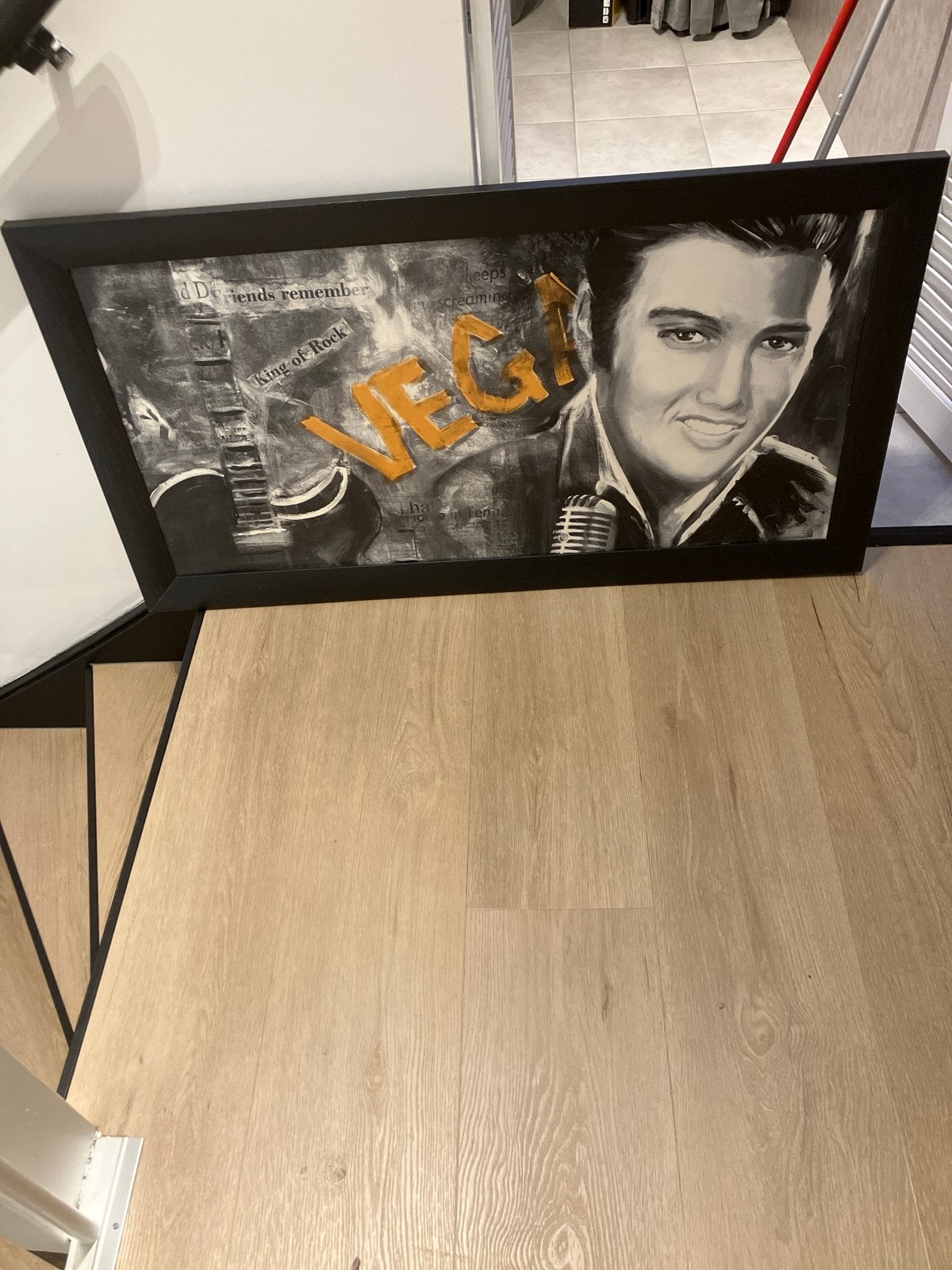 Elvis Presley Pop Art Schilderij - 110x60 cm, Ophalen, Hout, Op houten frame, Overige technieken