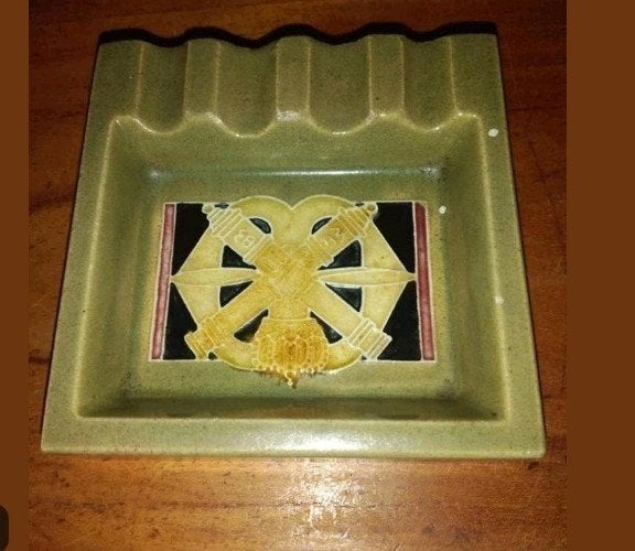 Keramische asbak Artillerie Koninklijke Landmacht, Ophalen of Verzenden